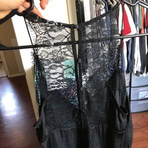NWT Black lace tank top